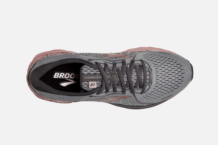 Brooks Adrenaline GTS 21 Road Running Shoes Womens - Dark Grey/Pink - HBDSN-3270